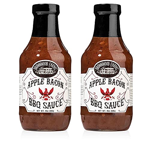 Brownwood Farms BBQ Sauce, Apple Bacon, 20oz (2 Count)