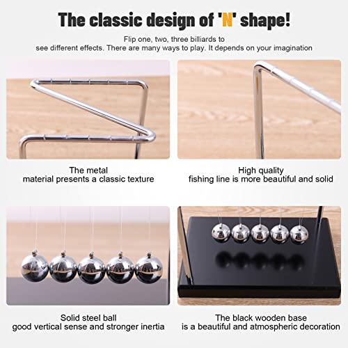 Pendolo di Newton, 5 Sfere in Metallo, Sfere a