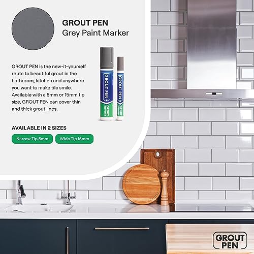 Rainbow Chalk Markers Limited GP81115 Grout Pen Grey Tile Paint Marker: Waterproof Grout Paint thumb #6