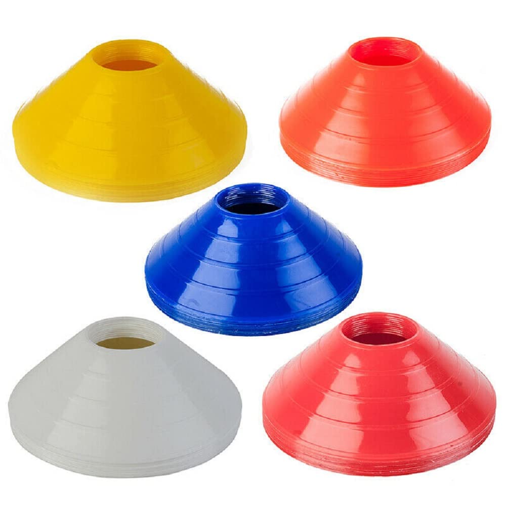 Training Space Marker Cones 25-50 for Speed & Agility Ideal for Sports and Fitness Training Sessions 3+ Colours