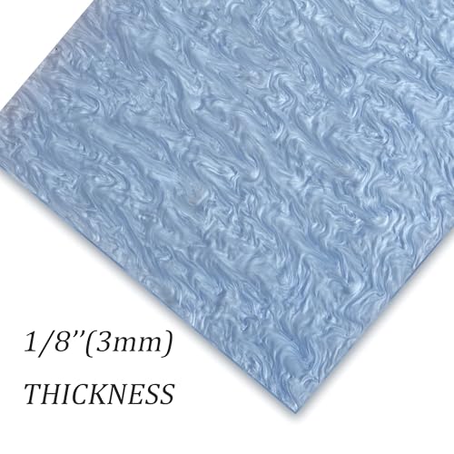 Image of TOEPODO Pearlescent Ripple Cast Acrylic Sheets 1 /8inch Thick Marble Acrylic Sheets for Laser Cutting Plexiglass Sheets for Art Design DIY Crafts Home Deco (6, Light, 8x12 Inch)