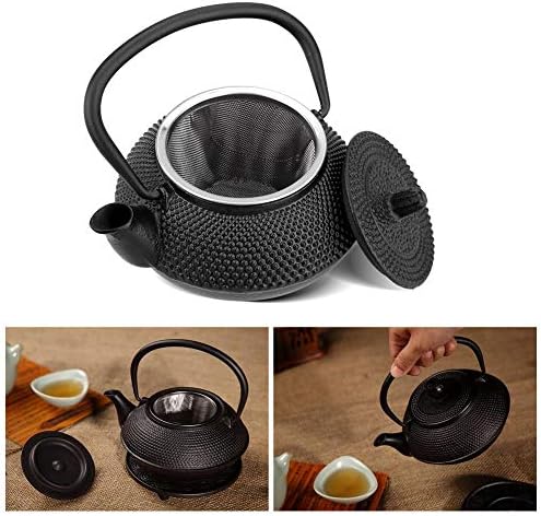 Miniatura 3 de Hervidor de té, tetera japonesa de hierro fundido de 27.1 fl oz con infusorcolador extraíble, hervidor de té de hierro fundido, estufa para estufa,