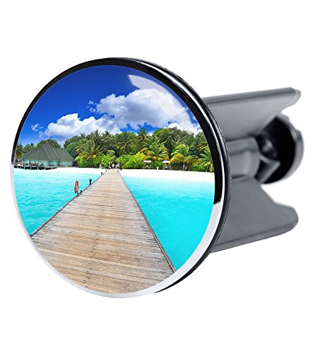 Sanilo Waschbeckenstöpsel Malediven, schöner Stöpsel für das Waschbecken, universal mit Motiv