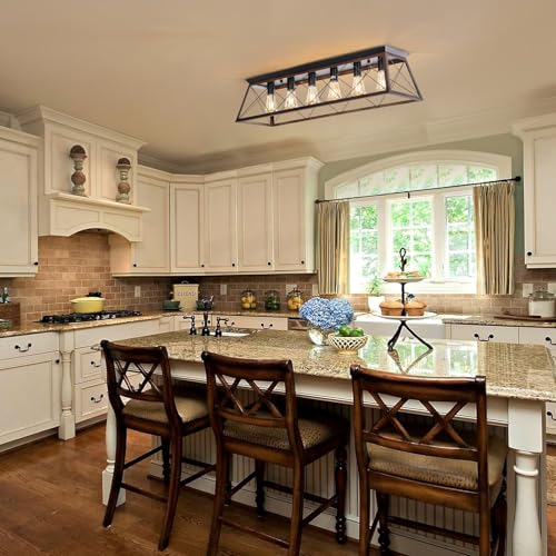 Qcazegy 38" Large Brushed Bronze Flush Mount Ceiling Light for Kitchen by Qcazegy - Used condition - Image 2
