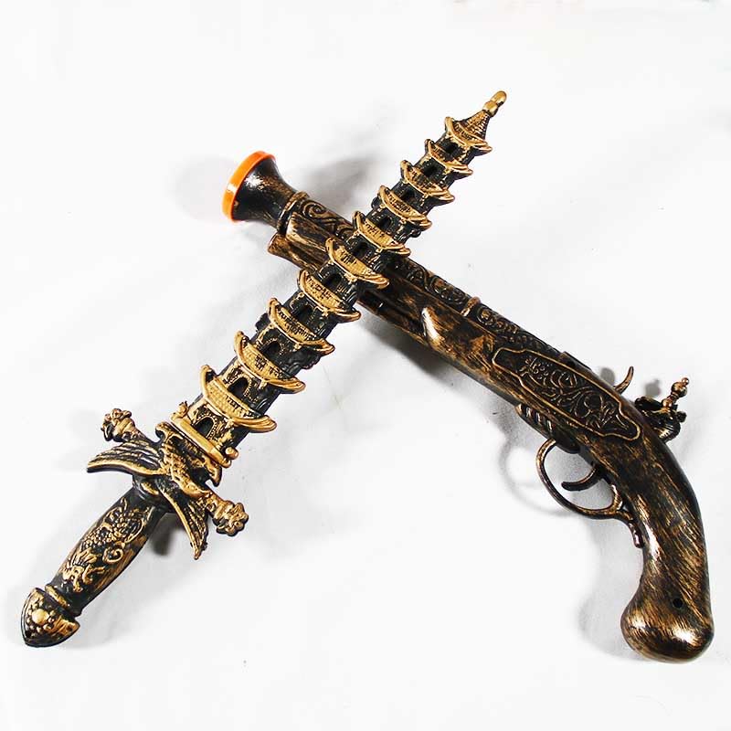 Amazon.co.jp: 海賊銃と剣 パイレーツアイパッチセット 海賊刀