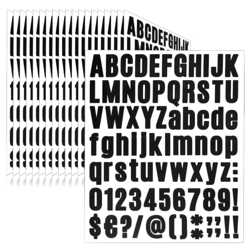 Llewyn Letter Stickers,Mailbox Numbers,1 Inch Waterproof Vinyl Alphabet