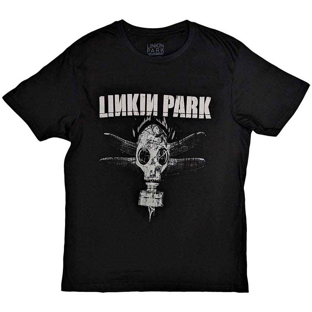 Linkin Park T Shirt Gas Mask Band Logo Official Unisex Black S