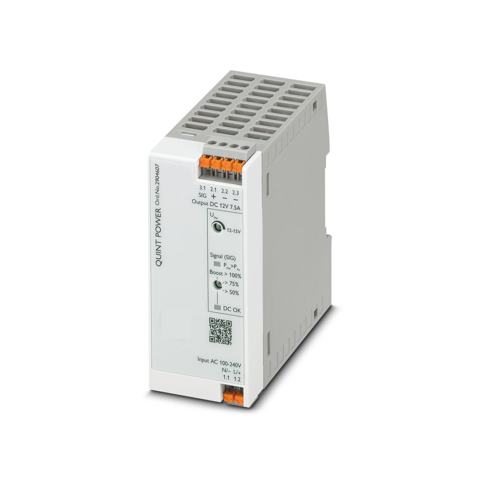 RBYRLDSTY Switching Power Supply Power Supply QUINT4-PS/1AC/12DC/7.5/PT - 2904607 for Industrial Automation