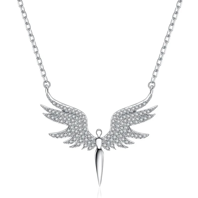 Accessoires ailes pendentif colliers femmes bijoux argent ange