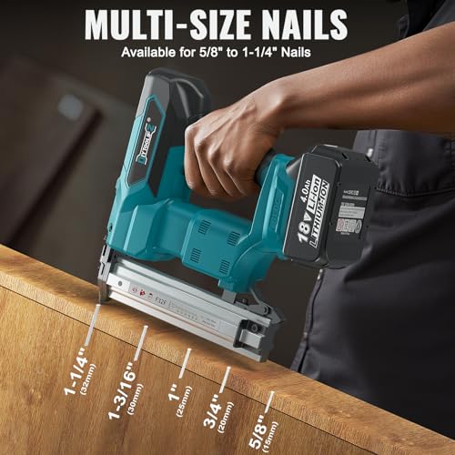 Pregos Brad de calibre 18 sem fio para bateria Makita 18 V: Pistola de pregos elétrica com bateria d