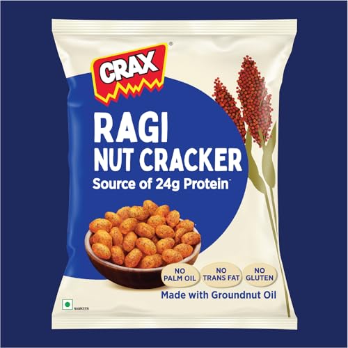 Image of Crax Ragi Nut Cracker Peanuts Namkeen - Healthy Protein Snacks with No Palm Oil 120g