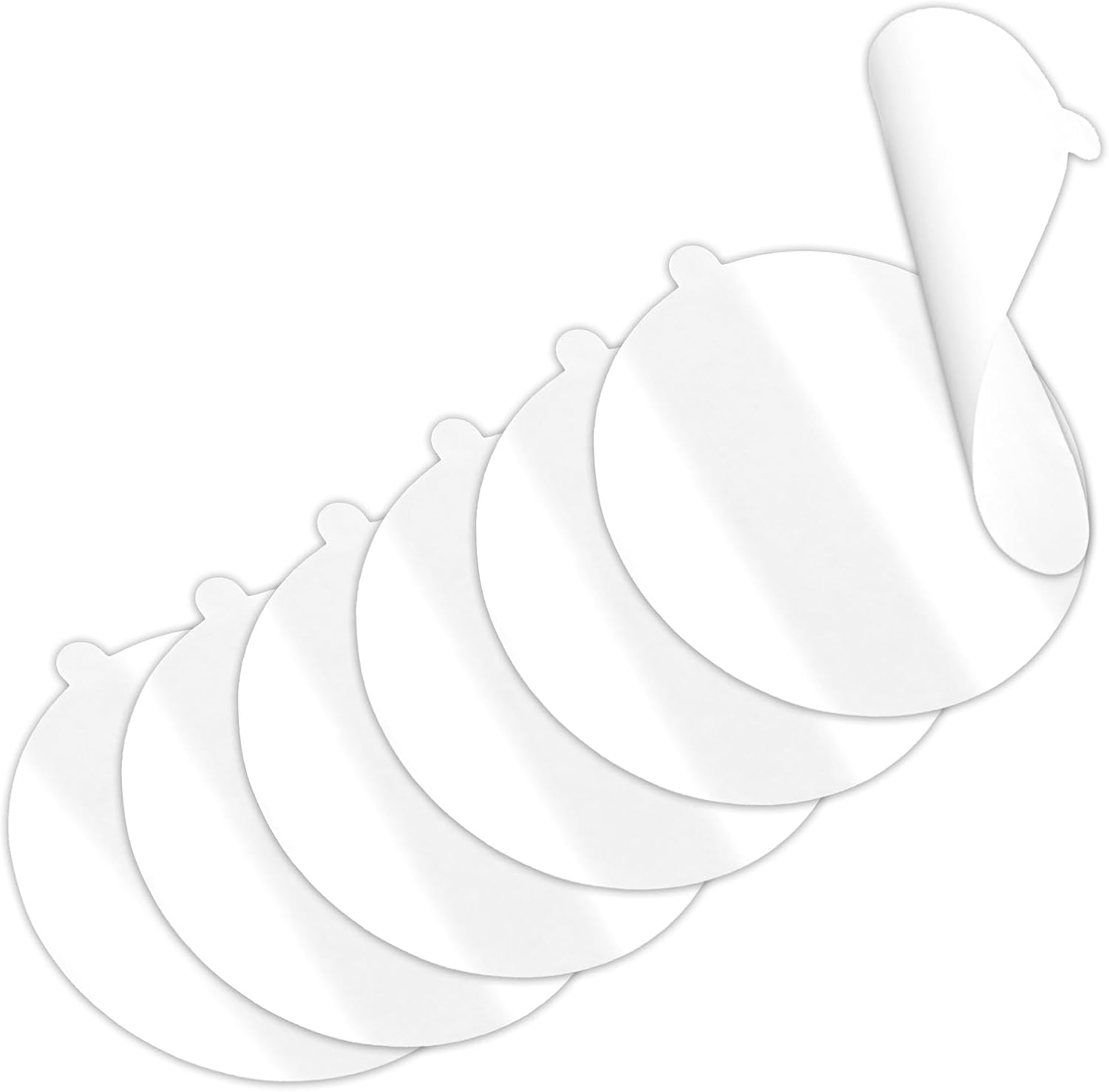 6PCS Double Sided Sticky Pads for Car Phone Mount, 70mm/2.73" Universal Sticky Gel Mounting Tape Replacement for Suction Cup, Dashboard Cell Phone Holder, Windshield Dash Cam GPS Base