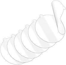 6pcs Double Sided Adhesive Pads for Car Phone Mount, 70mm/2.75" Transparent Heavy Duty Sticky Gel Mounting Tape Replacement Kit For Suction Cup Dashboard Cell Phone Holder Windshield Dash Cam GPS Base