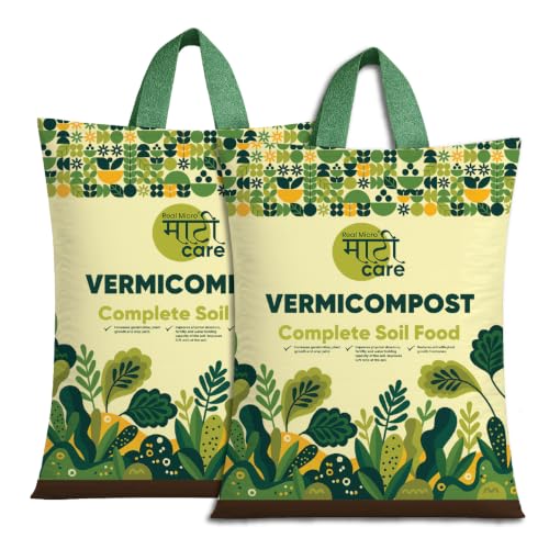 Image of Maati Care Vermicompost Fertilizer for Plants - 10 kg | 100% Natural Vermi Compost Manure for Home Garden & Balcony Plants | Organic Soil Booster for Plant | Ideal for All Gardening Needs