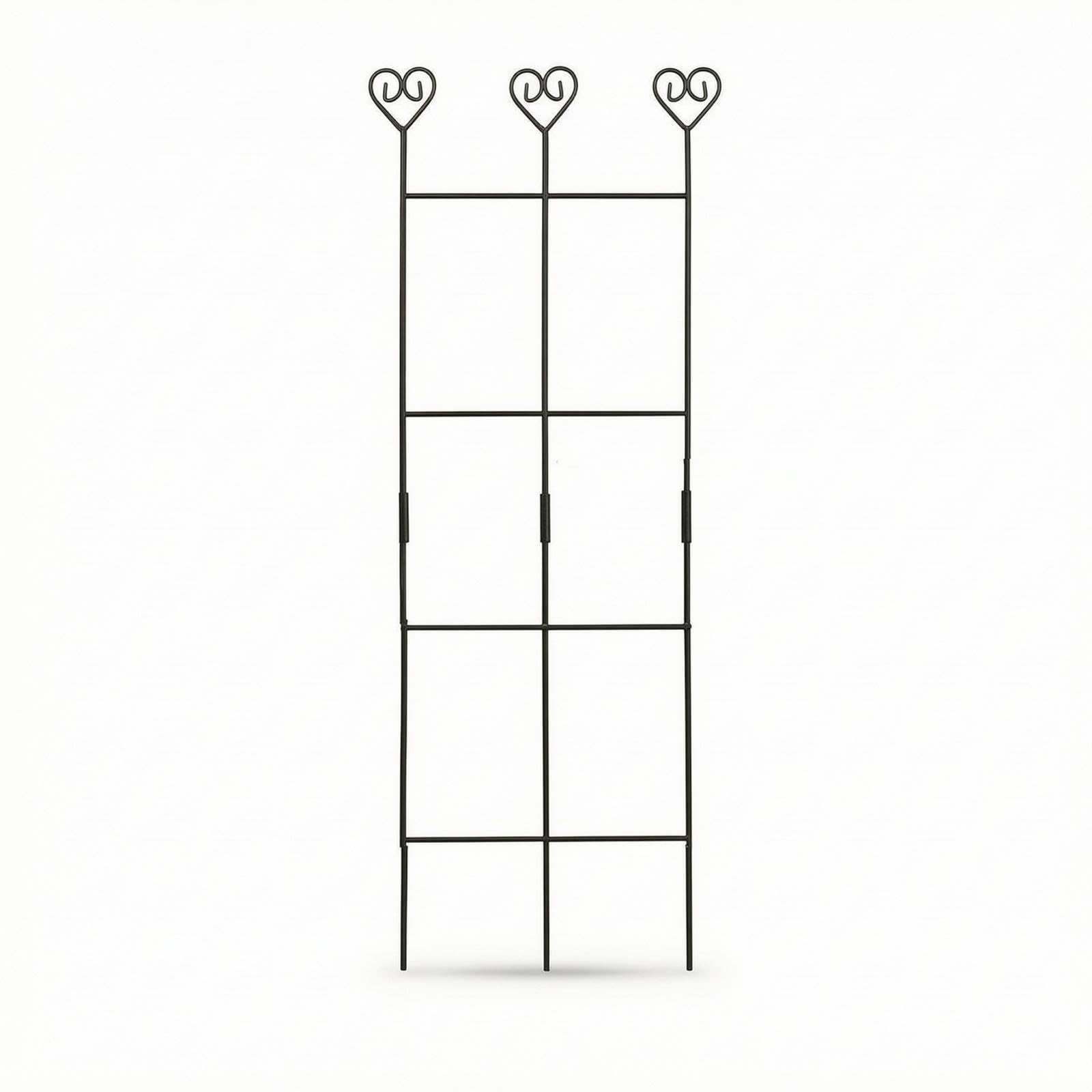 Garden Trellis with Heart Tops Decorative Climbing Plant Trellis Metal for Gardeners, Flower Pot, Planter-image-32