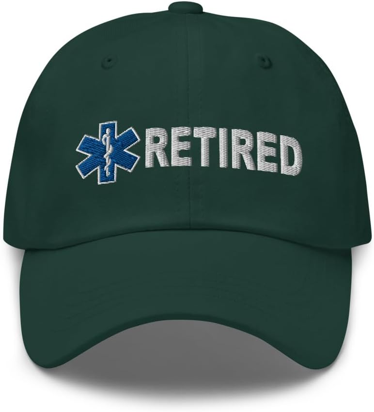 Retired EMS Baseball Cap for EMT Paramedic EMR First Responder