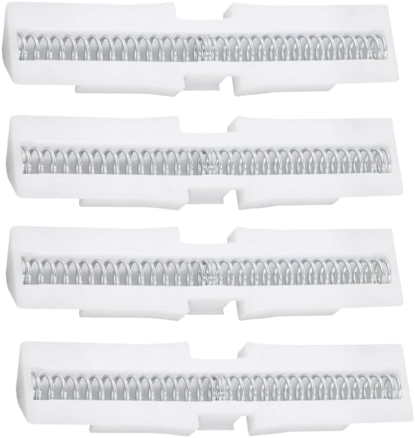 Bi Fold Door Spring Top Mount Slider for Closet Track Guide, White ABS Folding Wardrobe Hardware Cabinet Door Mechanism, Bathroom Closet Repair Part Double Door Track Component(2pcs)