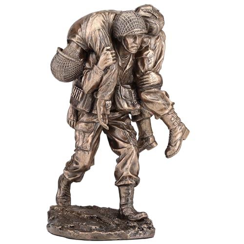 Escultura de Soldado en Bronce y Resina 24 cm