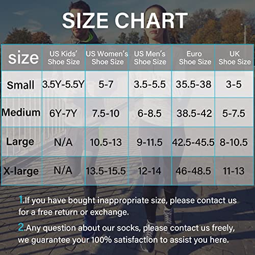IRAMY Calcetines Compresion Mujer Tobillo Calcetines de Compresión Running Compression Socks Calcetines Deporte con Cusión para Plantar Fasciitis Pink+Purple+Light Blue M - imagen 7