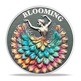 Colorful Skirt Woman Sobriety Coin Gifts | Alcoholics Anonymous Flowy Skirt NA HA AA Chip Medallion with Inspirational Message | Sobriety Gifts for Anniversary Month & Year for Men & Women in Recovery