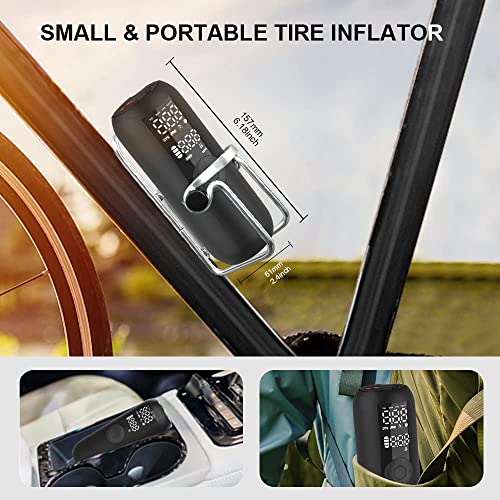 Woowind Lp1 Tire Inflator And Mini Bike Pump, Portable Air Compressor For Car, Bike, 150 Psi, Auto Shut-Off With Presta And Schrader Valve #TOP6