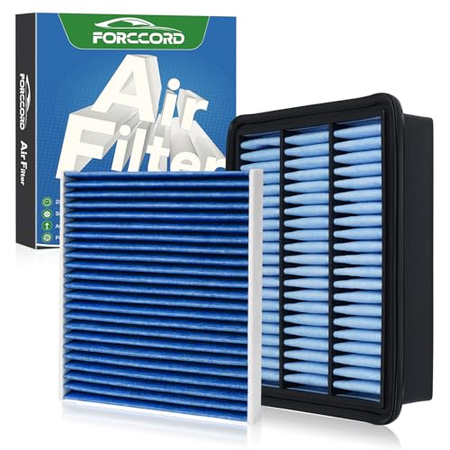 Forccord Cabin & Engine Air Filter Fit for 2016-2024 Mazda CX-9 CX9 2.5L Activated Carbon Cabin Filter Replacement CF12157 PY8W133A0 Car Accessories
