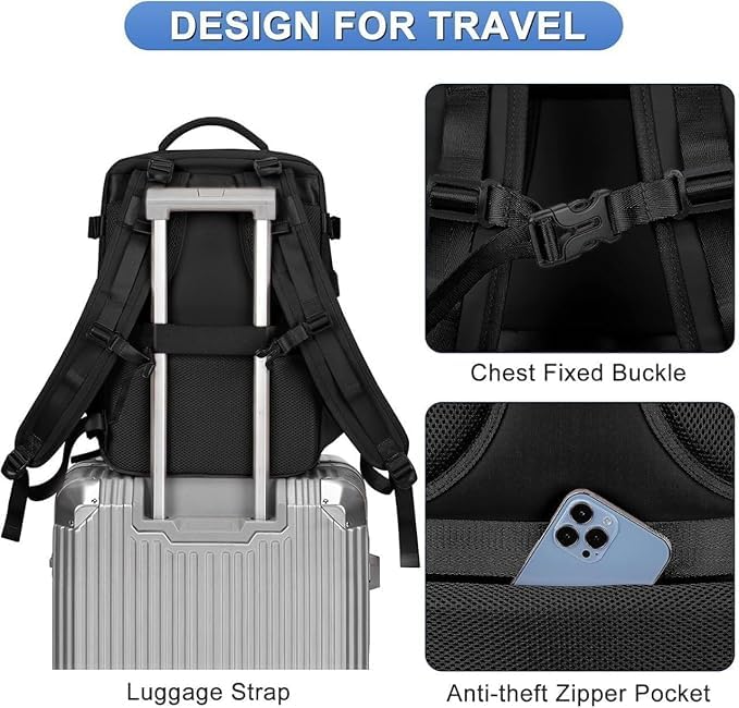 MANSOVA 40L Water-Resistant Travel Backpack - Image 6