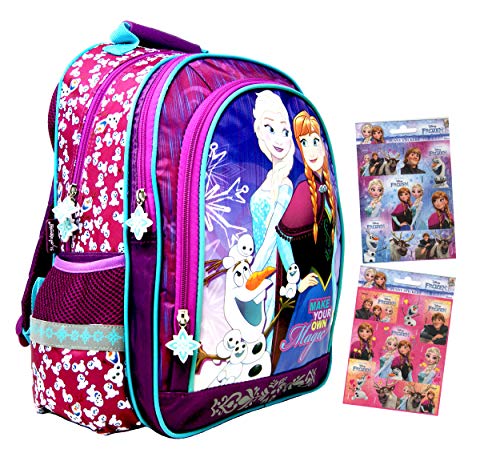 Disney: Mochila escolar  39 x 29 16 cm  apta para DIN A4  diseño de Anna   ELSA   Olaf