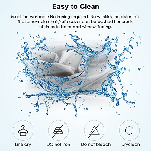 INMOZATA Housse de Canapé Extensible Housse Canapé 1/2/3 Places, Protecteur Canapé avec Accoudoirs, Revêtement de Canapé avec Bâtonnets de Mousse Antidérapante (3 Places, Noir) - Image 6