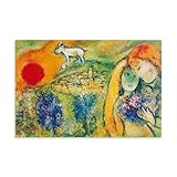YYUEQIL Marc Chagall Wandkunstdrucke, Gemälde, Poster, The 