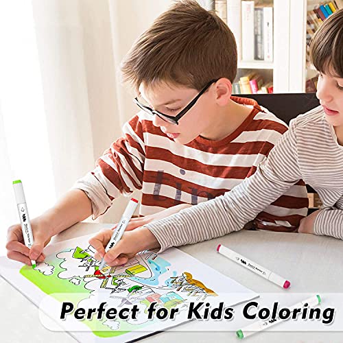 100 Couleurs Marqueurs, Alcool Feutres à Kit Double Pointe Stylo Marqueur, Pour adultes, enfants, artiste, étudiants DIY Art Esquisse, Dessins Animés Peinture,coloriage MH-100W - Image 6