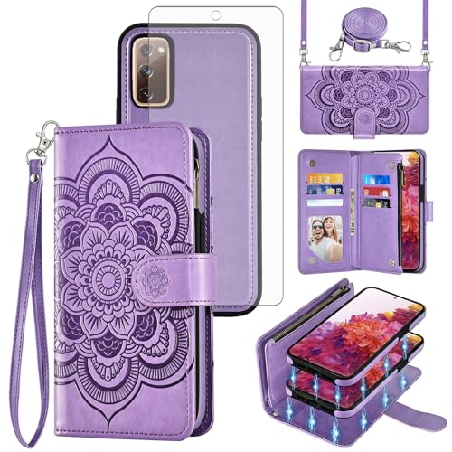 Protection antichoc Samsung S20 FE portefeuille zippé anti-perte