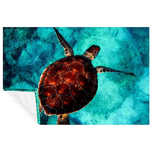 Couverture tortue de mer douce et chaude plaid isolant de 150 x 100 cm - 2