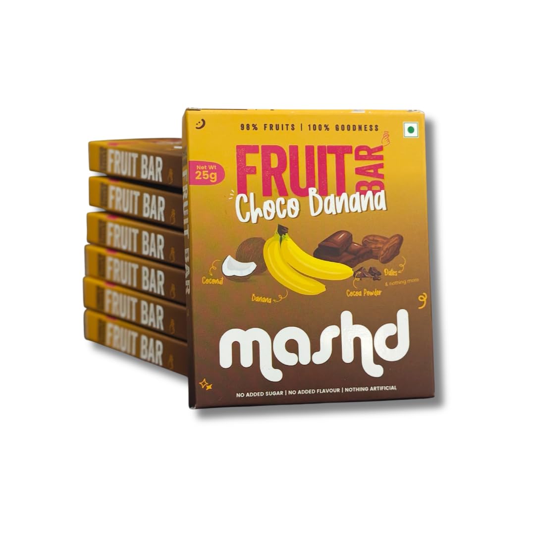 Mashd Choco Banana Fruit Bar | 98% Fruits | No Added Sugar Snack | Only 4 Ingredients | Healthy Snack for Kids & Family | Tiffin Snack | Pack of 7 x 25g-picture-50