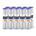 Aquaboon 1 Micron Whole House Pleated Sediment Water Filter Cartridge 20x4.5 Well Filter Replacement Compatible with ECP5-20BB, SPC-45-1005, 10 Pack