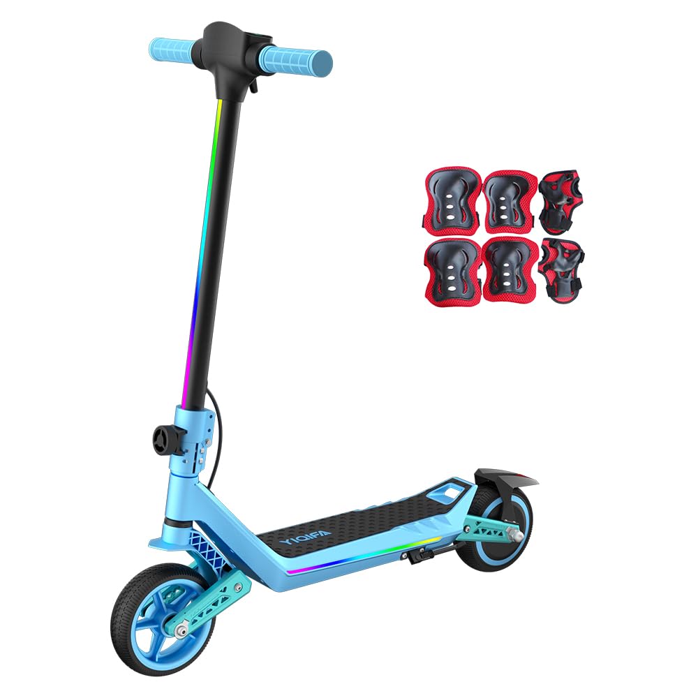 U8 Kinder E-Scooter in 16 km/h,12 km Reichweite,3 Geschwindigkeitsstufen Zero-Start,Elektronische Bremse,Doppelte Federung,6,5 Zoll Reifen,Klappbar & LED-Beleuchtung,Für Kinder ab 6 Jahren,VierFarben