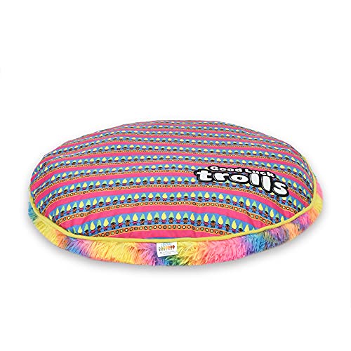 Universal Studios Trolls Dog Napper Bed | Soft Dog Bed, Multicolor Rainbow Dog Bed | Comfortable Dog Bed for Dogs | Pet Bed, Dog Mat, Crate Bed, Puppy Bed, Trolls Dog Bed, One Size (FF16803)