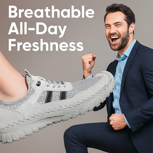 Zenfaze Orthopedic Shoes for Men, Slip-On Leather Walking Sneakers with Arch Support, Wide Fit Orthotic Loafers for Casual Comfort3