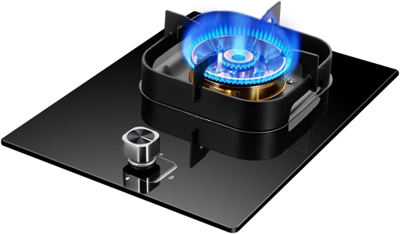 Indoor Gas Stove,Single Burner Table Top Cooker,5.2KW Fire Ring Cooktop,NG/LPG Compatible,for Apartments and Small Kitchens(LPG)