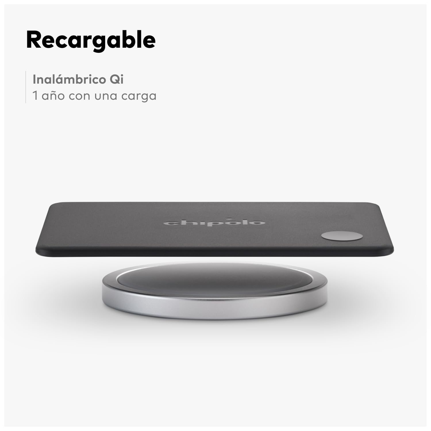 Chipolo Card - rastreador Recargable, rastreador Bluetooth y localizador de Objetos y Pasaporte, Compatible con Buscar de Apple y el Localizador de Google, Llama tu móvil y Alertas Fuera de Alcance