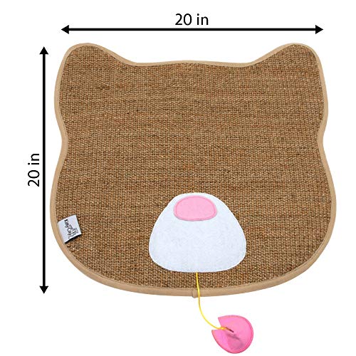 Kitty City Crazy Premium Heavy Duty Catnip Sisal Scratch Pad, Natural Cat Training Scratch Play Pad, Large (Cm-0363-Cs01) #TOP5