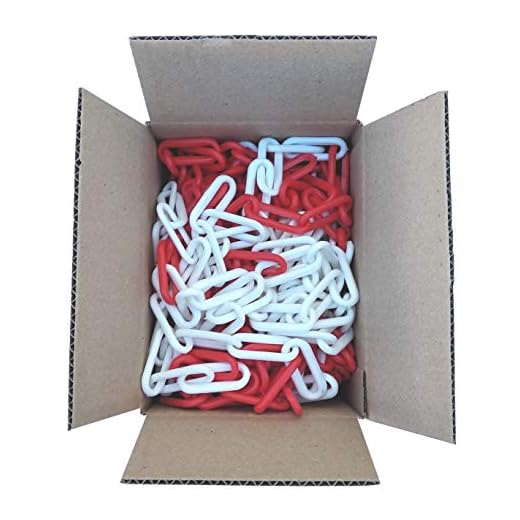 SNS SAFETY LTD Cadena Plástico de Señalización 6 mm (Rojo y Blanco, 12,5 Metros)