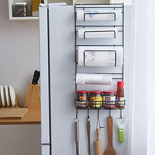 Home Refrigerator Side Rack Refrigerator Rack Refrigerator Side Handtuchhalter Tissue Roll Papierhalter für Gewürze, Gewürze und Gläser