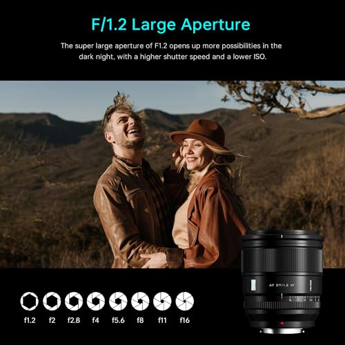 Image of VILTROX 27mm F1.2 Pro Level XF Fuji Autofocus Lens f /1.2 Large Aperture APS-C Lens Compatible with Fuji X-Mount Mirrorless Cameras XH2S XH2 XT5 XT4 XT3 XS20 XT30 II XT200