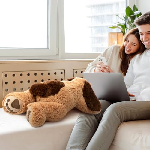 BEJOY Puppy Plüschtiere, großes Kuscheltier weich Stofftier, Plüsch Hund Kissen, für Kinder Freundin Geschenk, 80cm