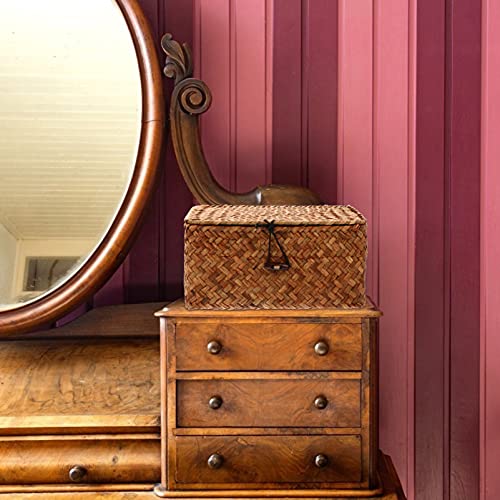 Tall Storage Basket Wicker Storage Basket With Lid Laundry Organizer Square Storage Bins Woven Box Seagrass Basket For Organizing Shelf Nursery Home Closet Small Wicker Baskets #TOP1