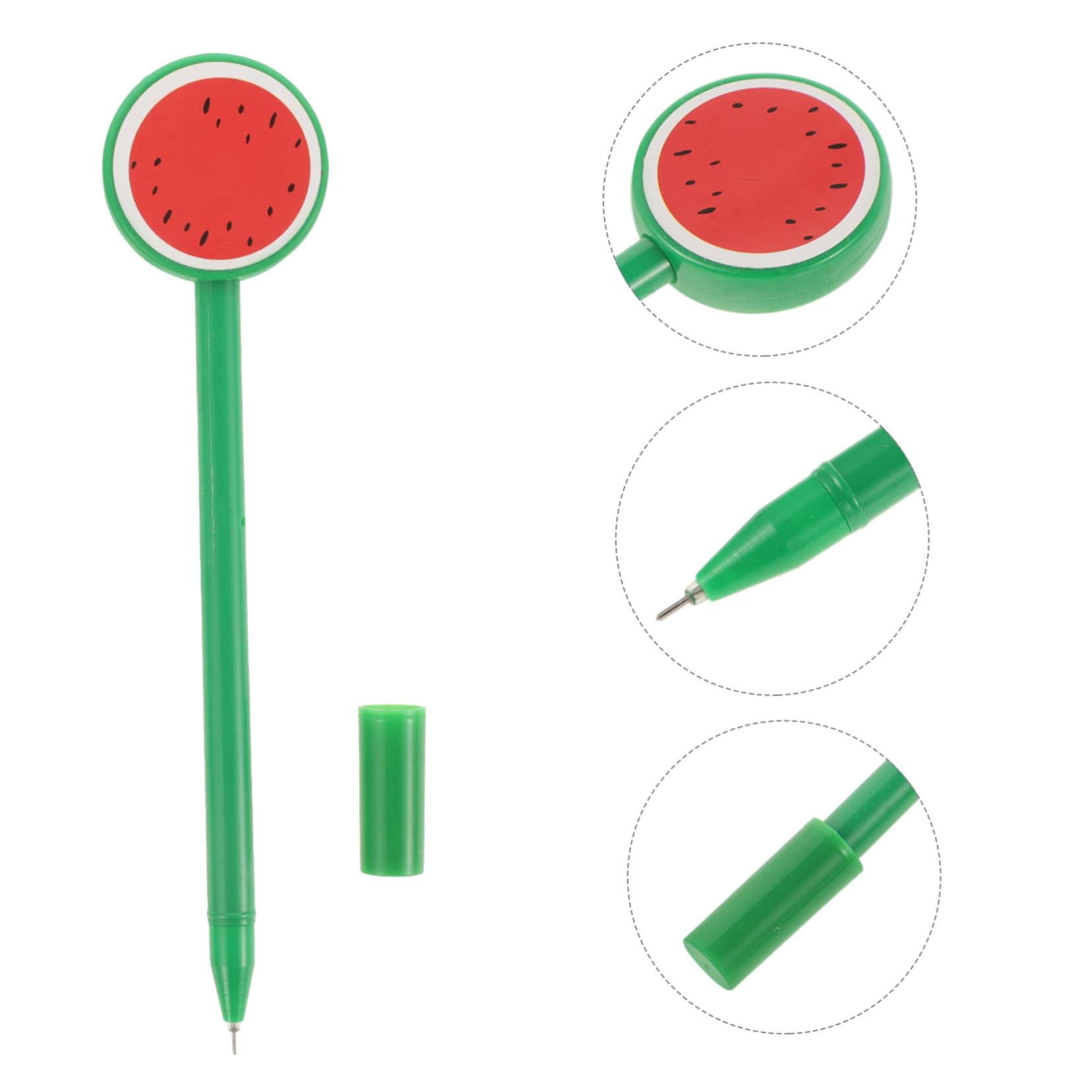 Angoily 40 Pièces Lot de Stylos Gel Décoratifs Forme de Pastèque Stylos Décriture Confortables pour Bureau et Dessin Pratique pour Adolescents et Adultes
