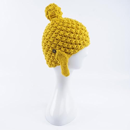 Miniatura 6 de Gorro de punto hecho a mano con cabeza de Buda para mujer, para invierno, patinaje, camping, senderismo, gorro cálido