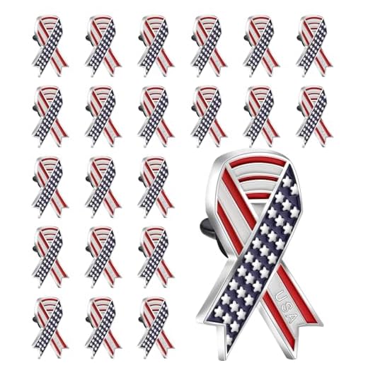 American Flag Ribbon Pins for Patriotic Events