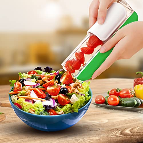 Grape Cutter Tomato Slicer, Multi-Function Small Fruit Cutter, Kitchen Accessories Fruit Vegetable Slicer, Grape Cutter For Toddlers（Green） #TOP2